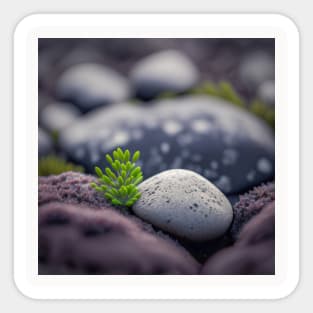 Leaves Pebbles Calm Tranquil Nature Peaceful Season Outdoors Sticker